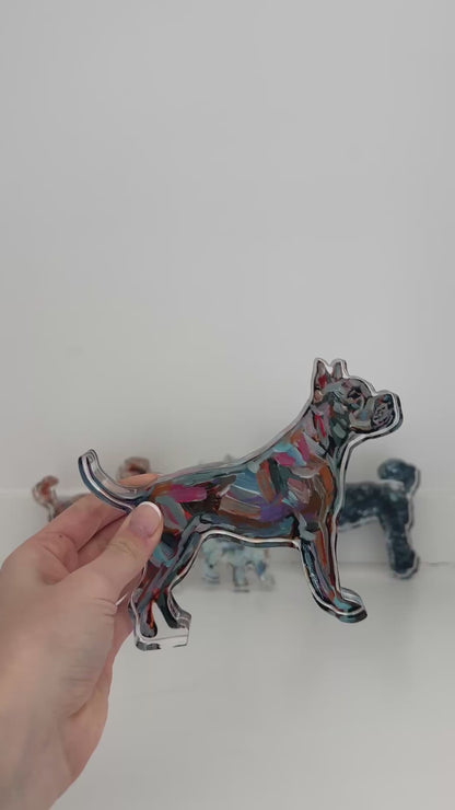 "Pitbull Abstract" acrylic