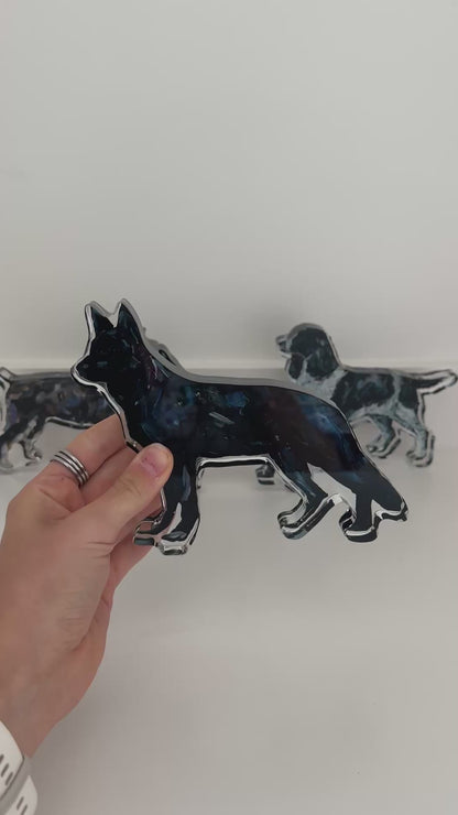 "German Shepherd black" acrylic