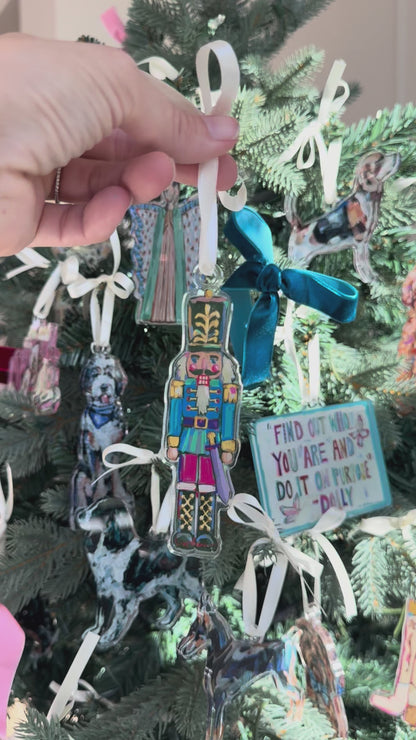 Nutcracker Christmas Acrylic Ornament | Wreath Charm