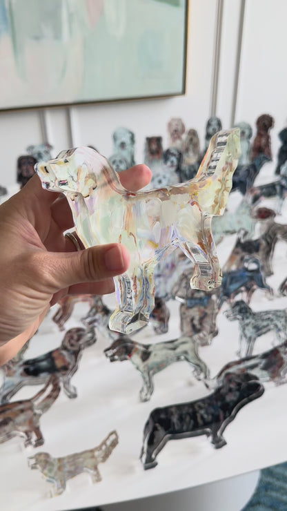 "Golden Retriever Light" acrylic