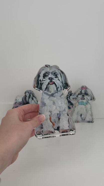 "Shih Tzu White" acrylic