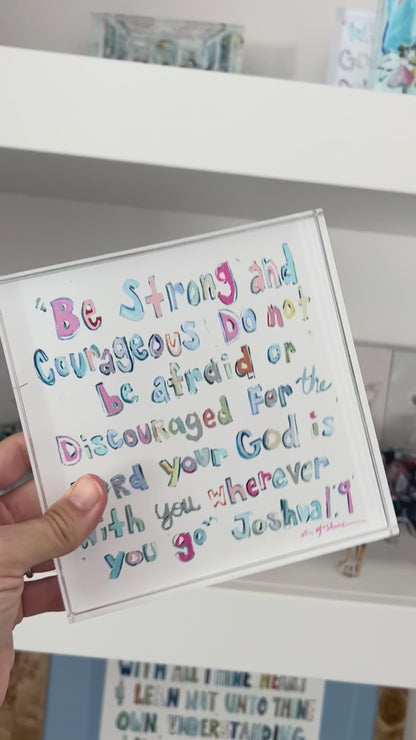 "Joshua" acrylic block