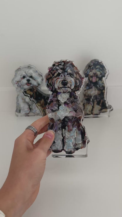 "Bernedoodle Love" acrylic