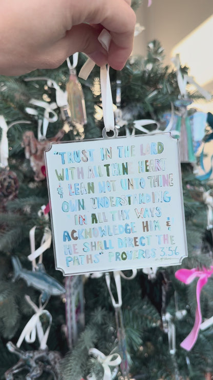 Proverbs Bible Verse Christmas Acrylic Ornament | Wreath Charm