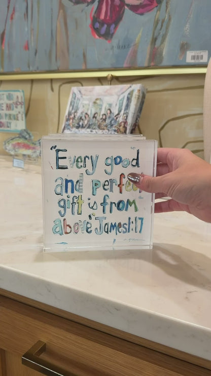 James 1:17 Bible Verse Acrylic Tabletop Art