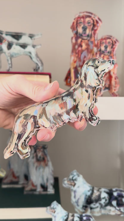 "Dachshund Blonde Long-haired" acrylic