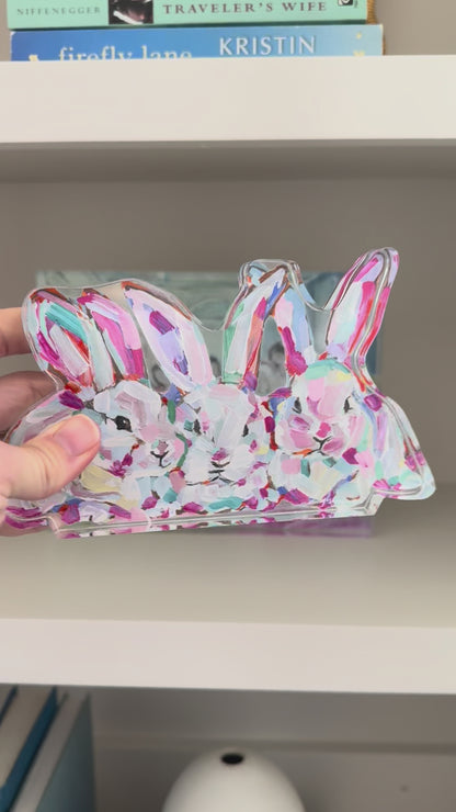 "Hip Hap Hop" bunny acrylic