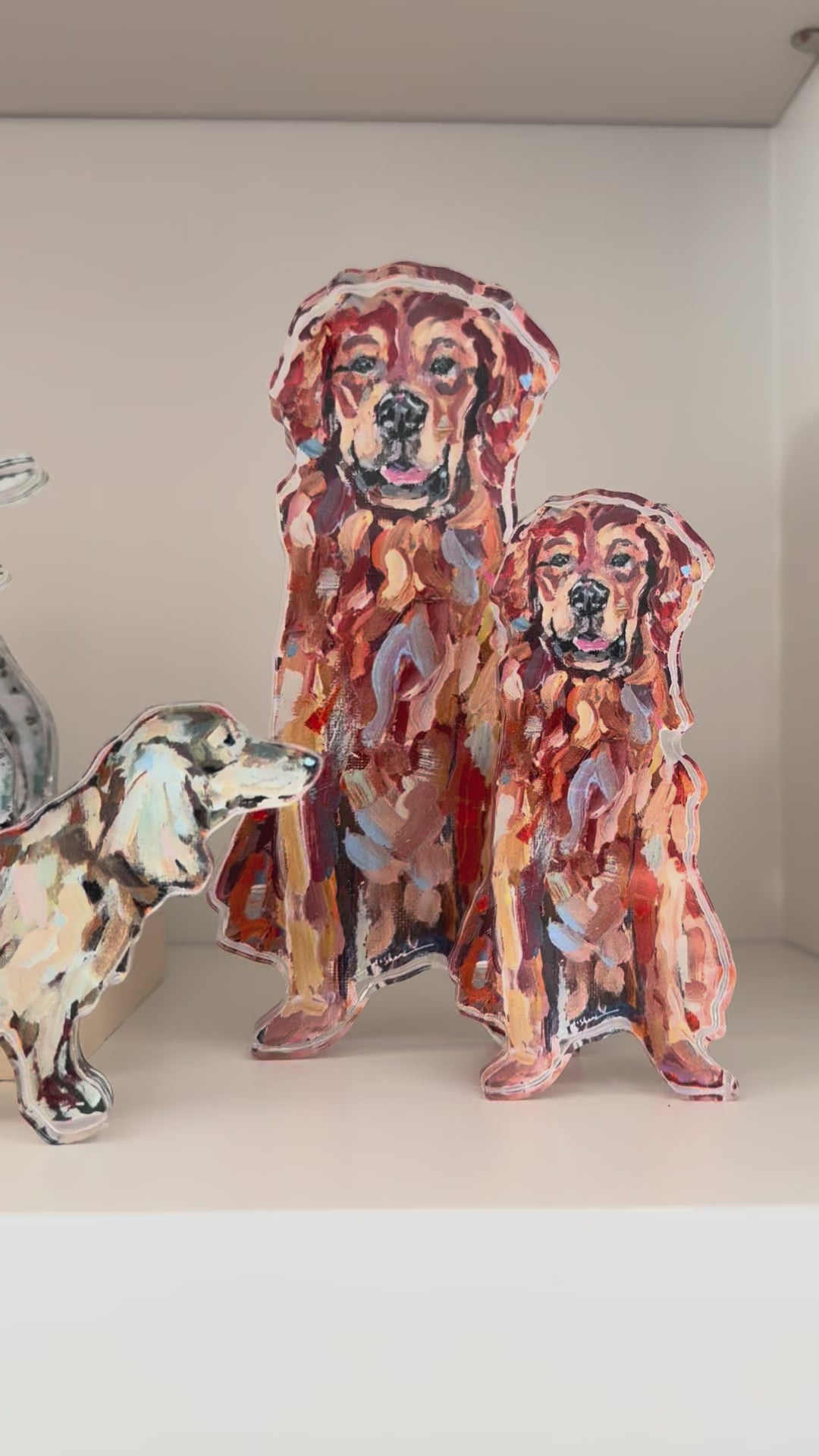 絵画　ガラス製　犬　指名手配　ビーグル　バットドック　baddog German Shorthair Pointer Standing