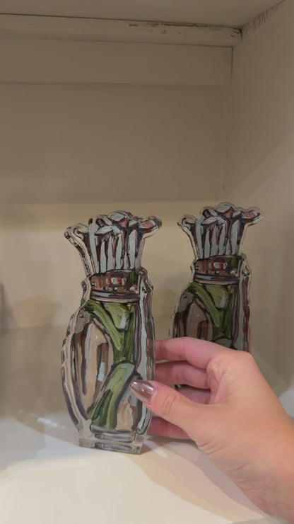 Golf Clubs Acrylic Tabletop Art
