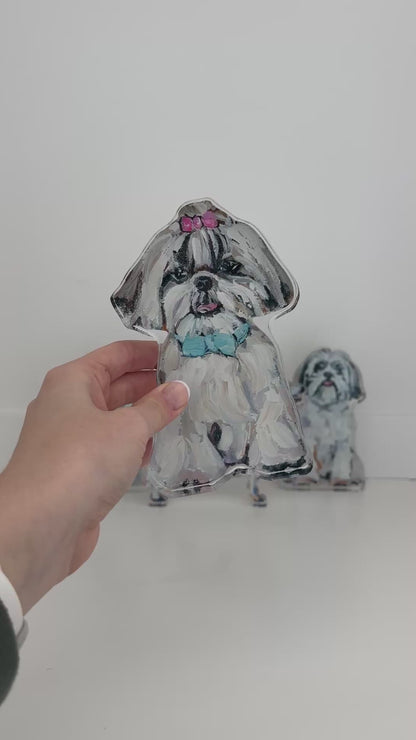 "Shih Tzu With Hair bow" acrylic