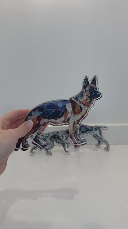 "German Shepherd" acrylic