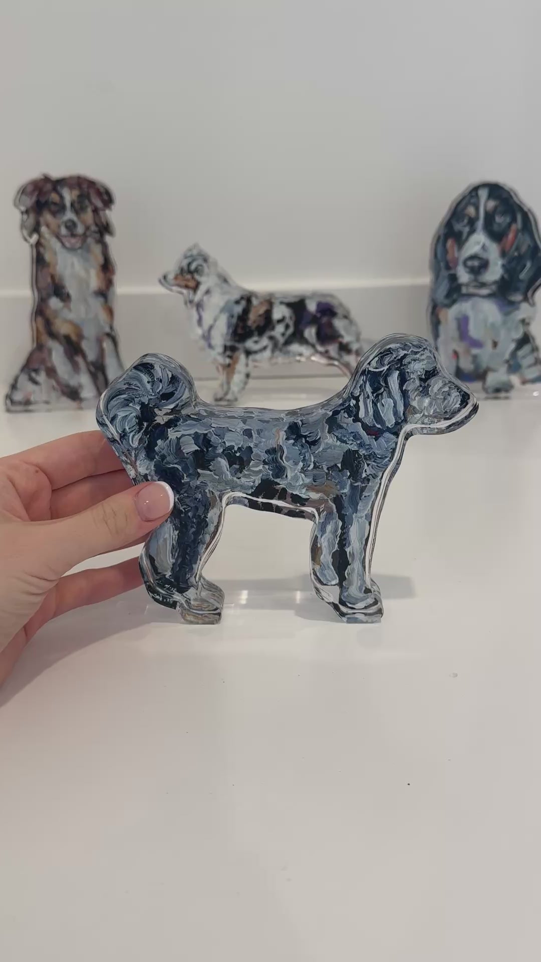 Aussiedoodle Standing Dog Acrylic Tabletop Art – Chelsea McShane Art