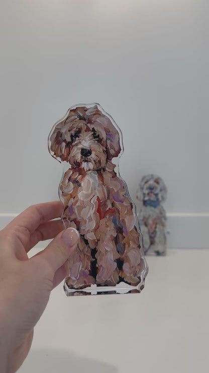 "Goldendoodle Classic" acrylic