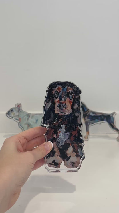 "English Cocker Spaniel Black & Tan" acrylic