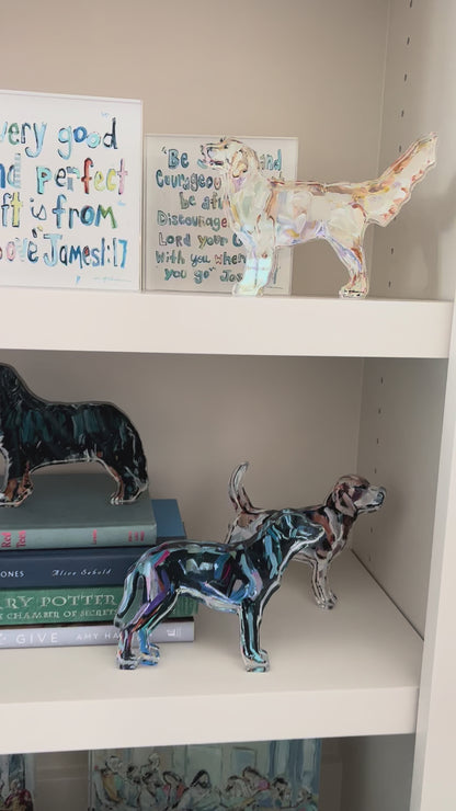 "Goldendoodle purple bow" acrylic