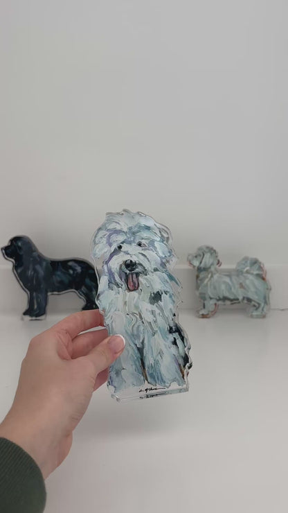 "Old English Sheepdog White" acrylic