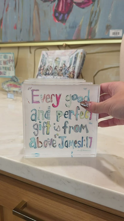James 1:17 Bible Verse Acrylic Tabletop Art