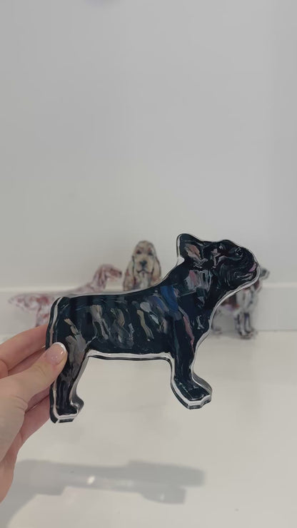 "Frenchie Brindle" acrylic