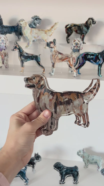 "Golden Retriever Dark" acrylic