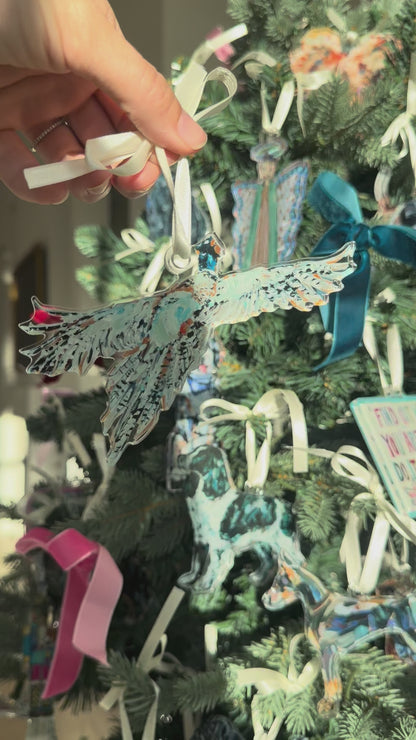 Pheasant Christmas Acrylic Ornament | Wreath Charm