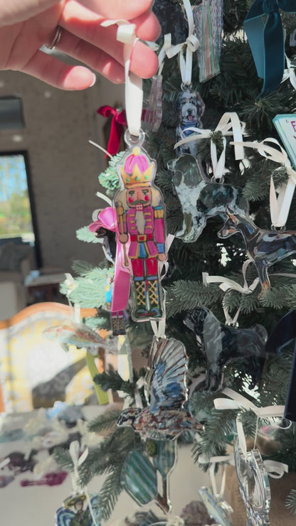 Nutcracker Christmas Acrylic Ornament | Wreath Charm