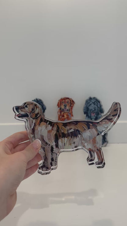 "Golden Retriever Dark" acrylic