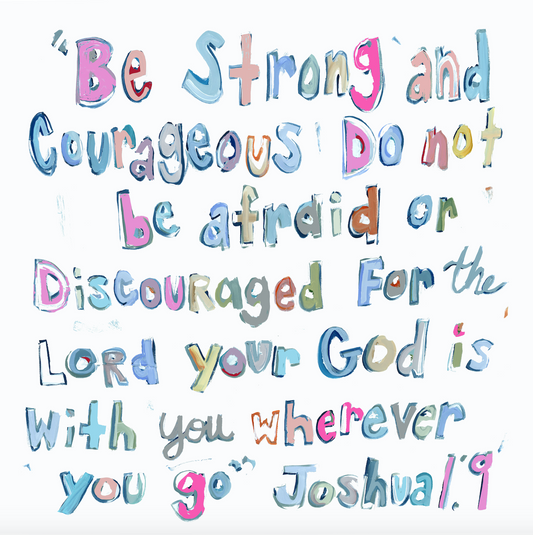 Joshua 1:9 on paper