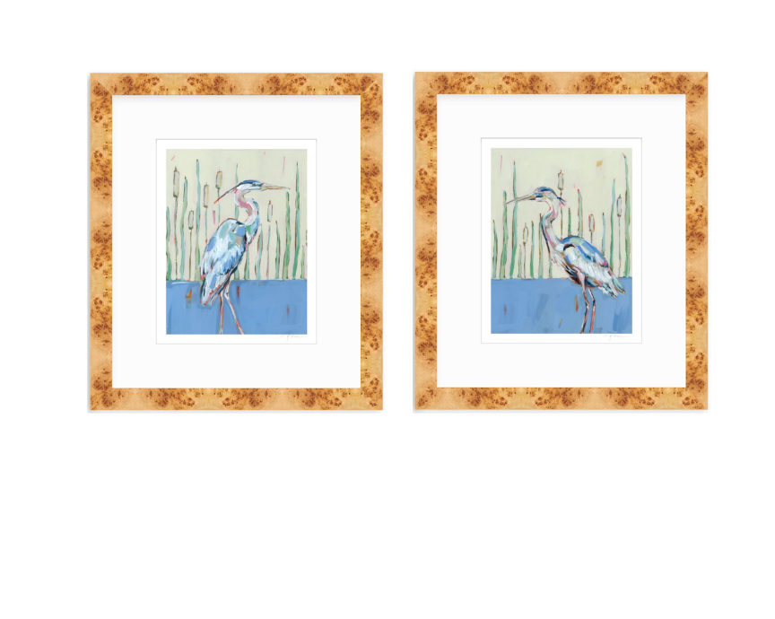 Blue Herons on paper (Set of 2)