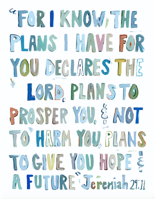 Jeremiah 29:11 on paper