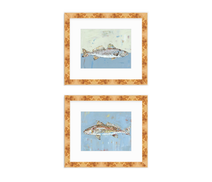 Rod & Reel Mallard and Fish Fine Art Print
