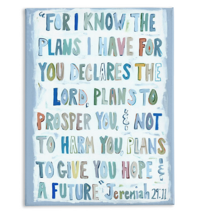 Jeremiah 29:11 on canvas