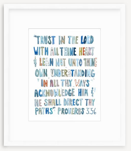 Proverbs 3: 5-6 on paper