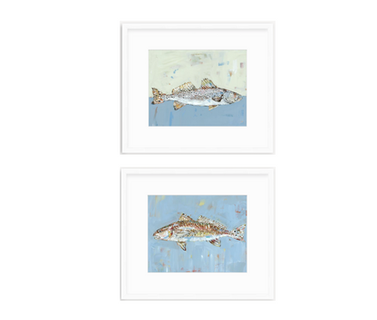 Rod & Reel Mallard and Fish Fine Art Print