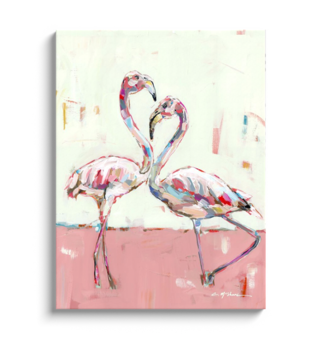"Fabulous Flamingos" canvas WHOLESALE