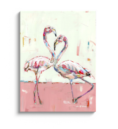 "Fabulous Flamingos" on canvas