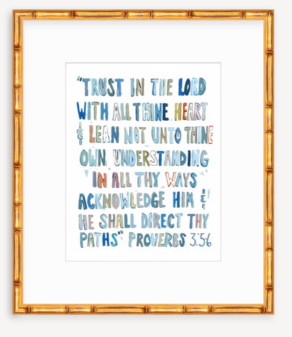 Proverbs 3: 5-6 BLUES on paper