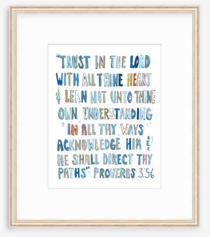Proverbs 3: 5-6 BLUES on paper