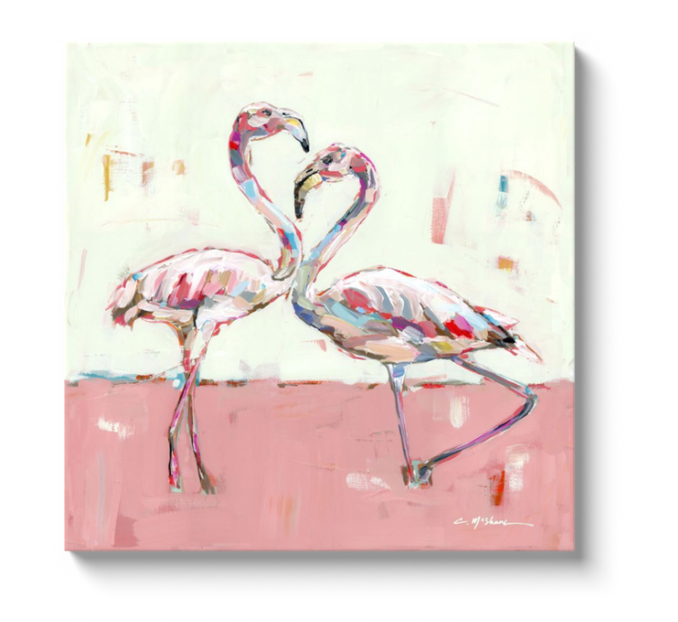 "Fabulous Flamingos" canvas WHOLESALE