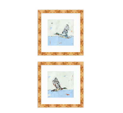 Waterfowl in baby blues (set of 2)