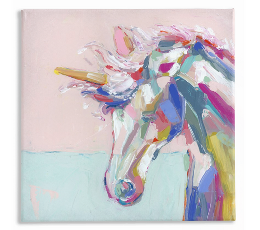 Rainbow Unicorn on canvas