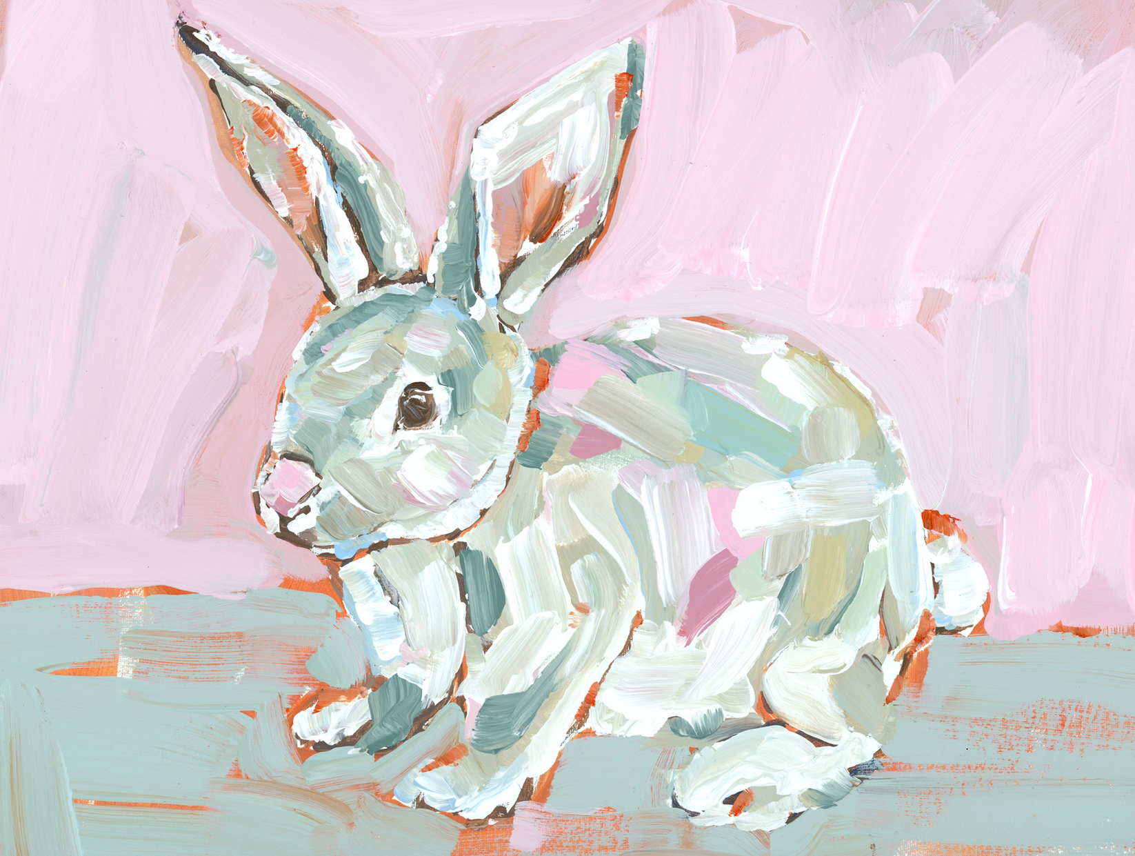 "Bunny Hunnies" on paper – Chelsea McShane Art